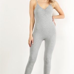 American Apparel Heather Grey Bodycon Jumpsuit